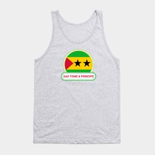 Sao Tome and Principe Country Badge - Sao Tome and Principe Flag Tank Top